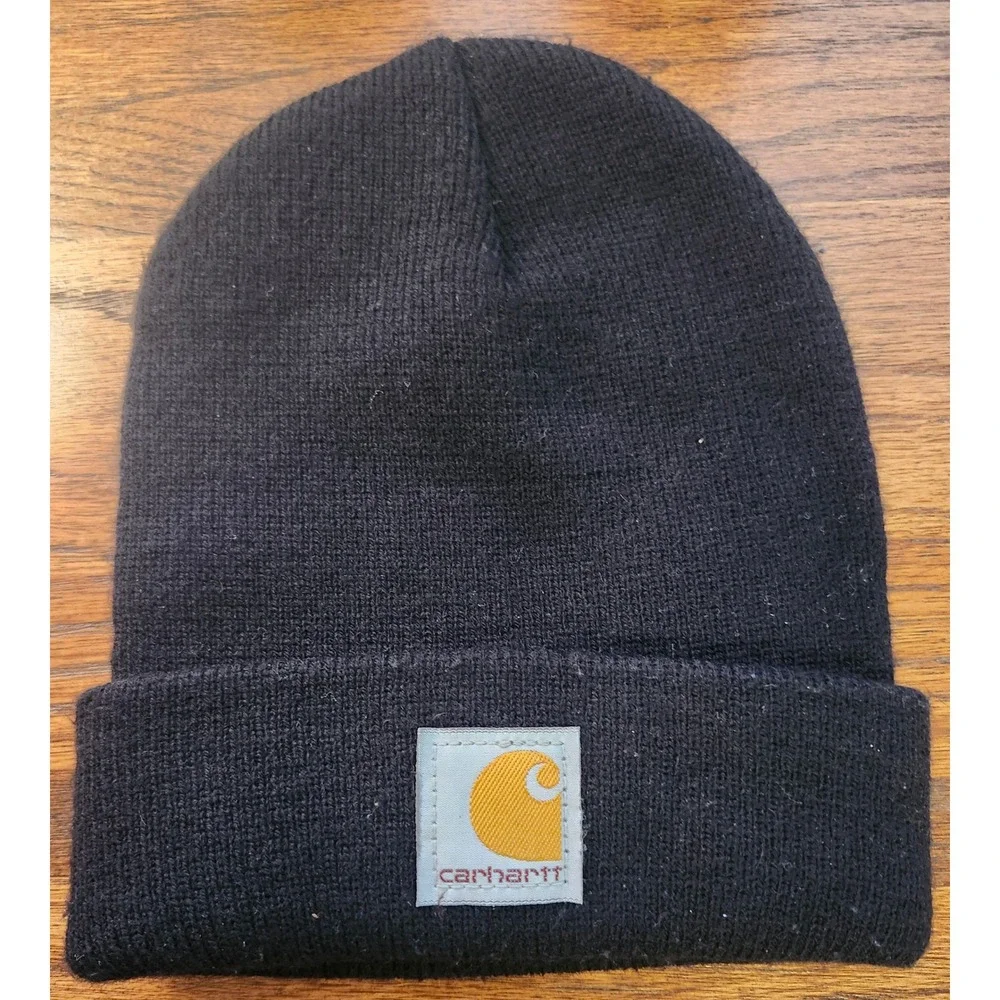 Carhartt Kids Beanie Black Infant Toddler Knit Watch Hat AH8905 Made in USA
